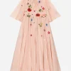 Short-sleeved chiffon dress