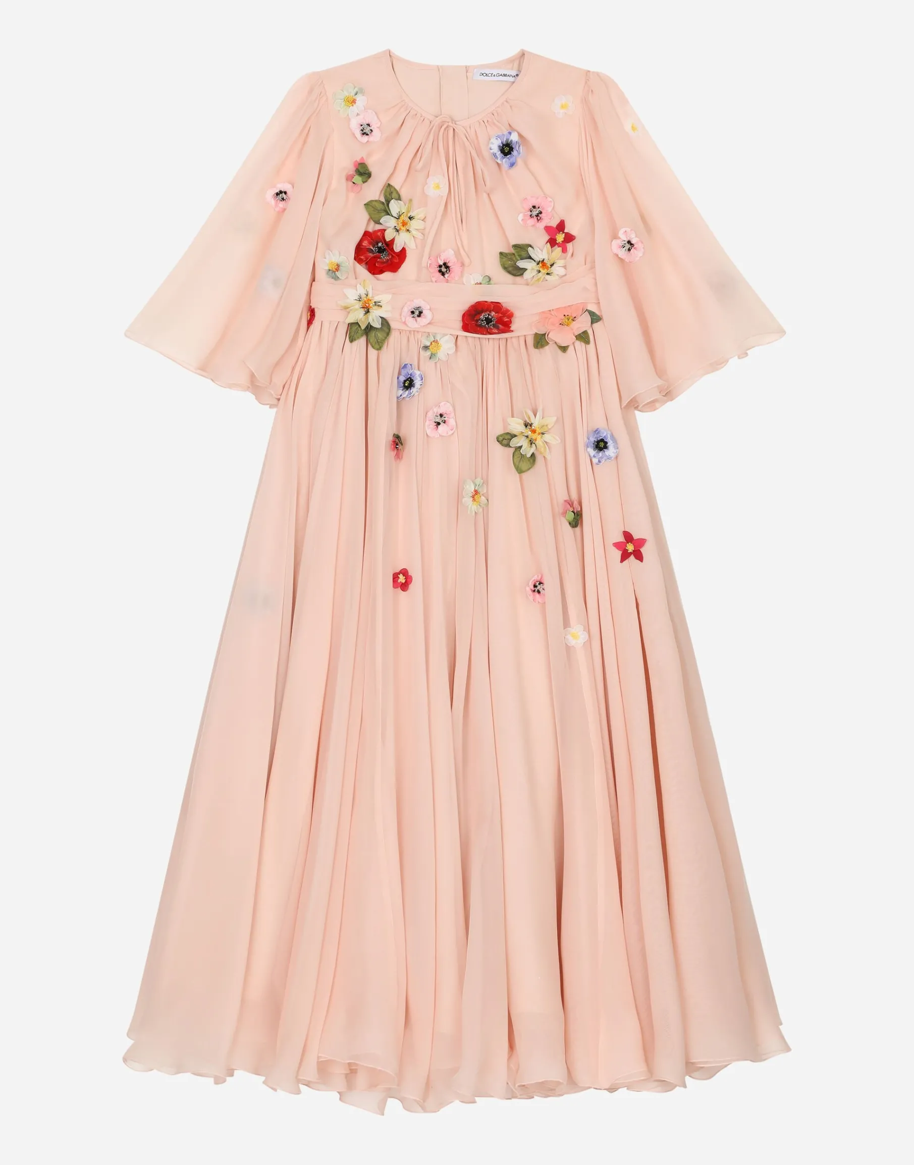 Short-sleeved chiffon dress