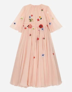 Short-sleeved chiffon dress