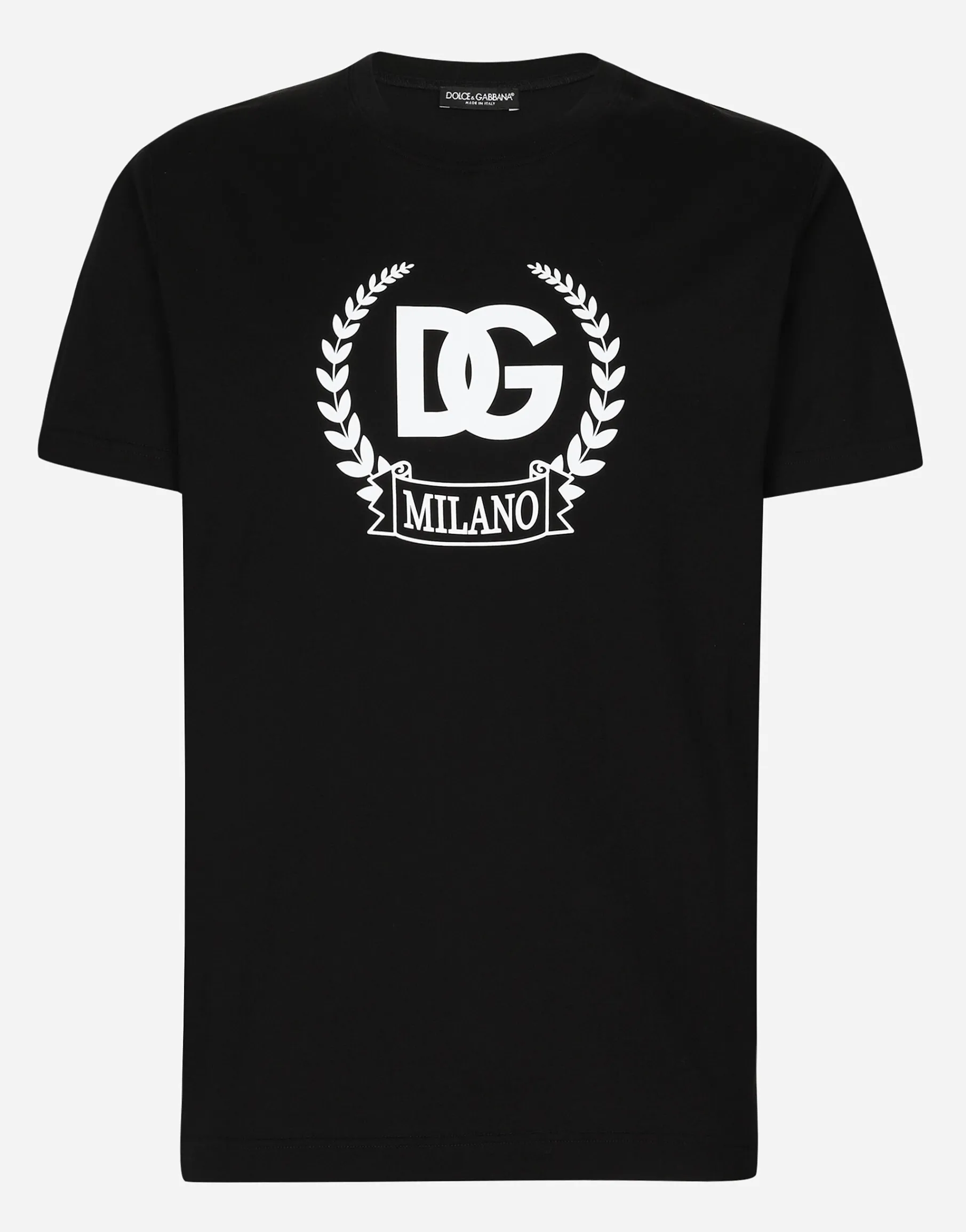 Short-sleeved cotton T-shirt with DG print