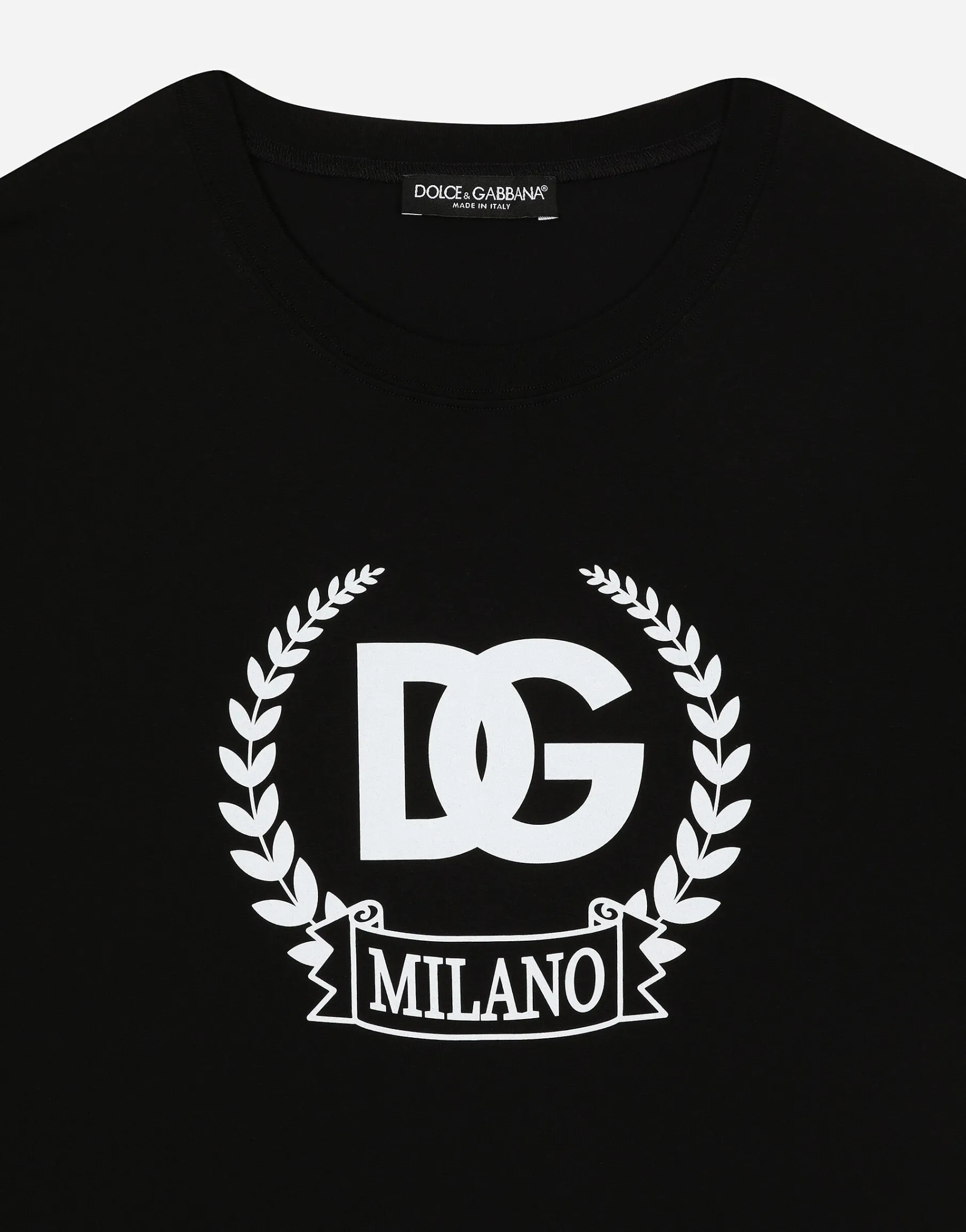 Short-sleeved cotton T-shirt with DG print