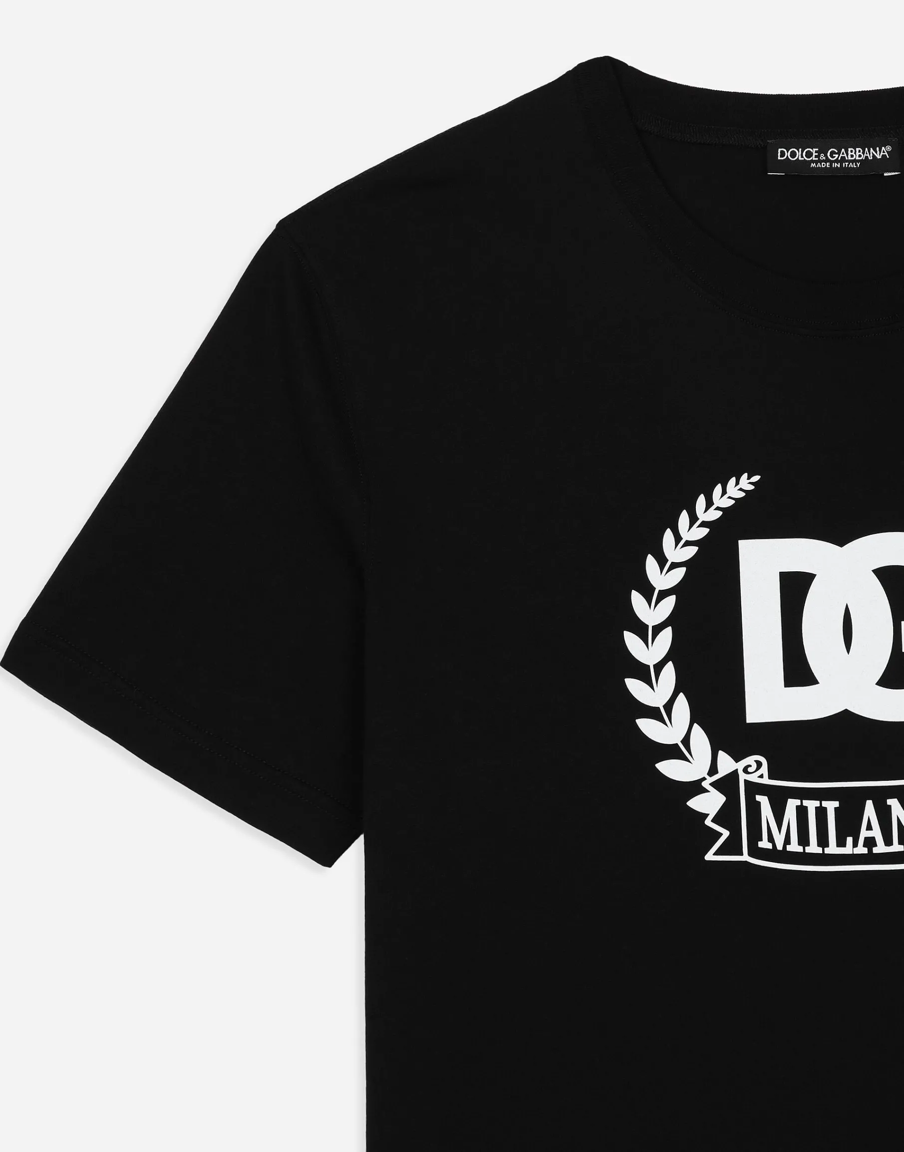 Short-sleeved cotton T-shirt with DG print