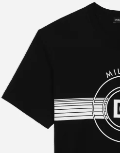 Short-sleeved cotton T-shirt with DG print