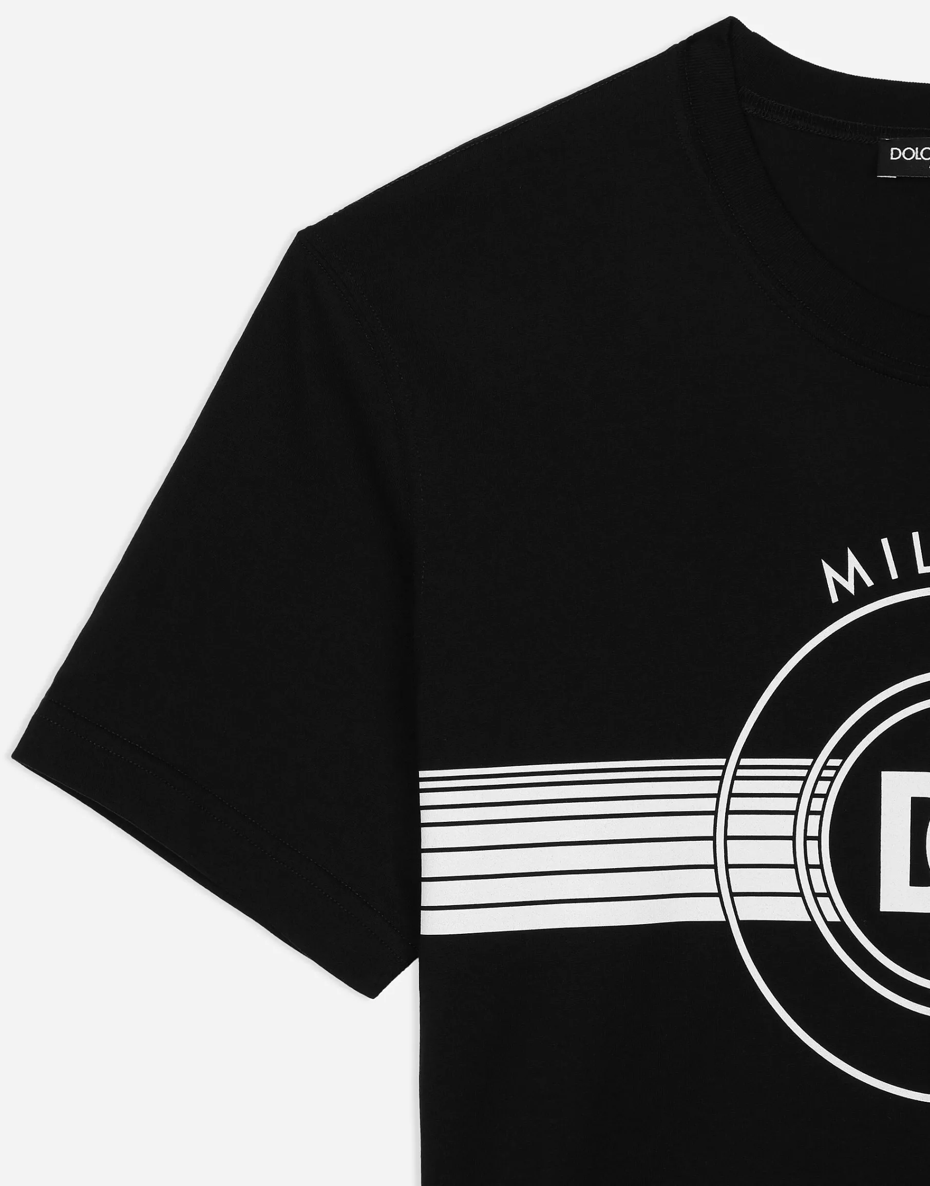 Short-sleeved cotton T-shirt with DG print