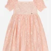 Short-sleeved lace dress