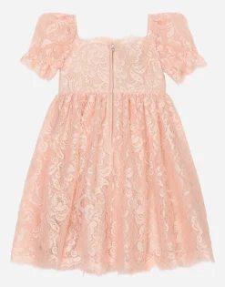 Short-sleeved lace dress
