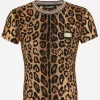 Short-sleeved leopard-print Crespo T-shirt