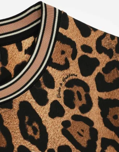 Short-sleeved leopard-print Crespo T-shirt