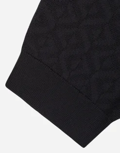 Short-sleeved silk polo-shirt