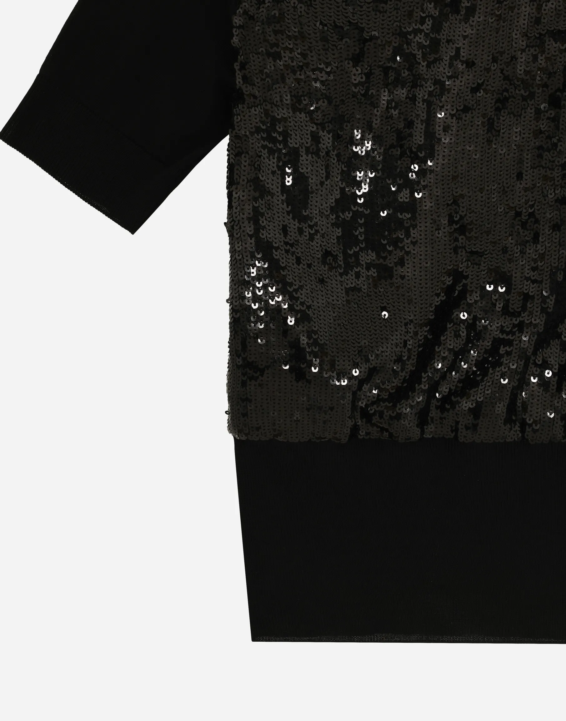 Short-sleeved top with sequin embellishment