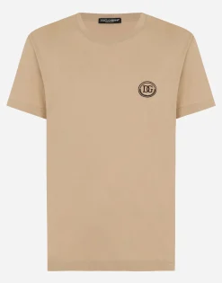 Short-sleeved T-shirt with DG embroidery