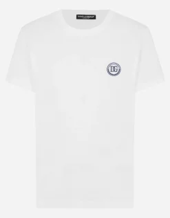 Short-sleeved T-shirt with DG embroidery