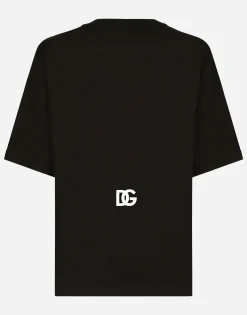 Short-sleeved T-shirt with DG logo print