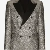 Sicilia double-breasted lamé jacquard tuxedo jacket