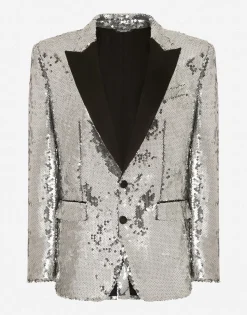Sicilia sequined single-breasted tuxedo jacket