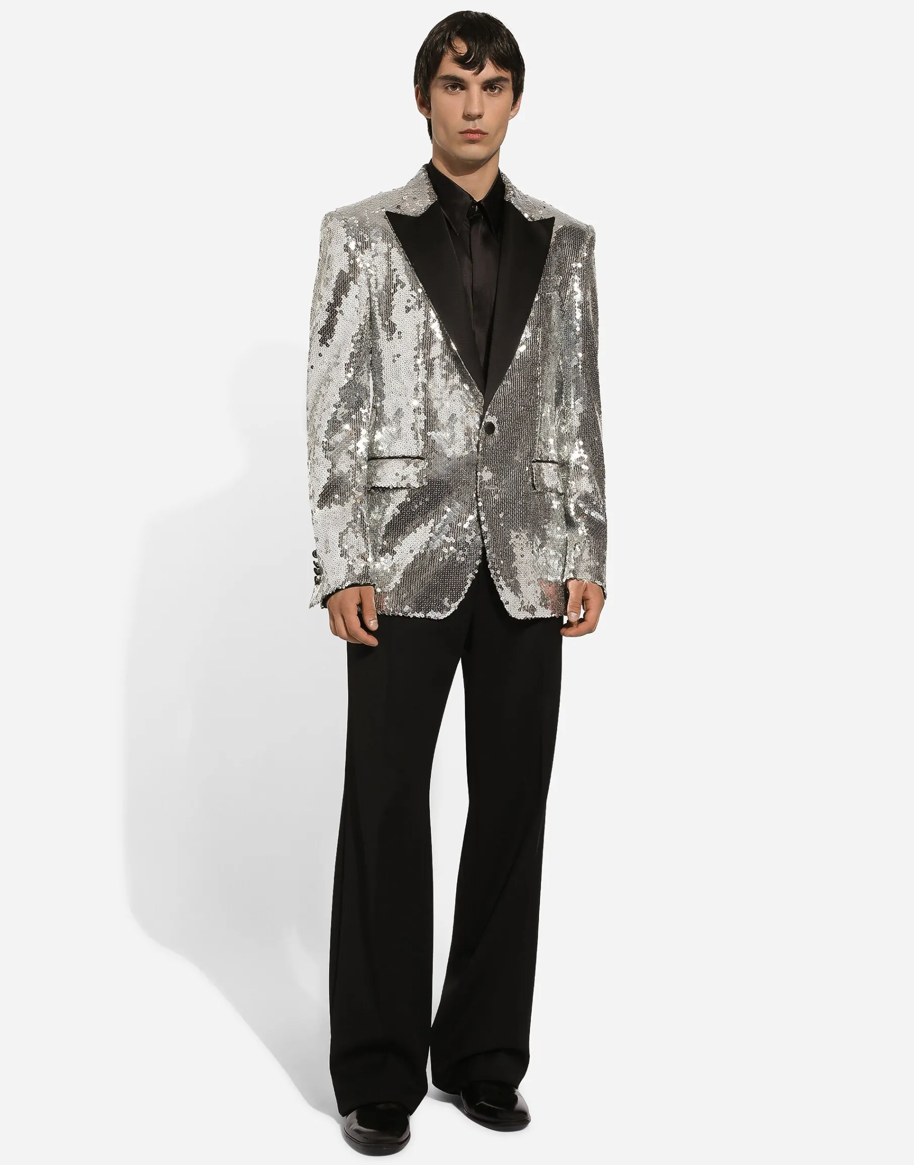 Sicilia sequined single-breasted tuxedo jacket