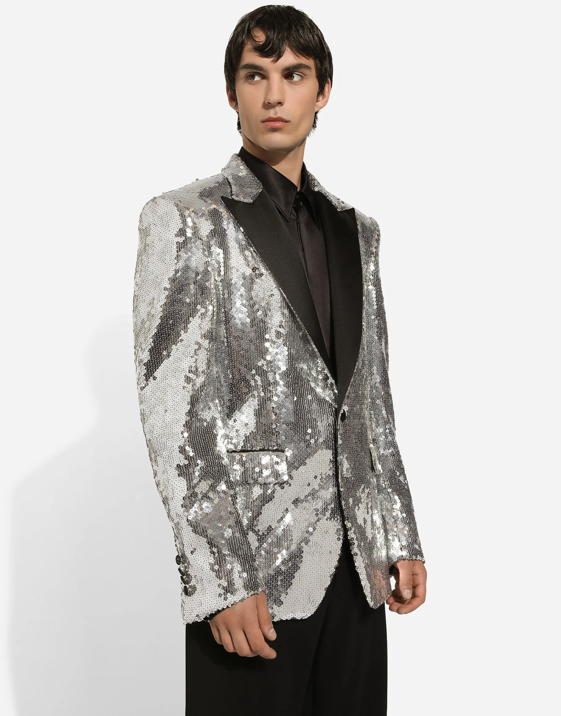 Sicilia sequined single-breasted tuxedo jacket