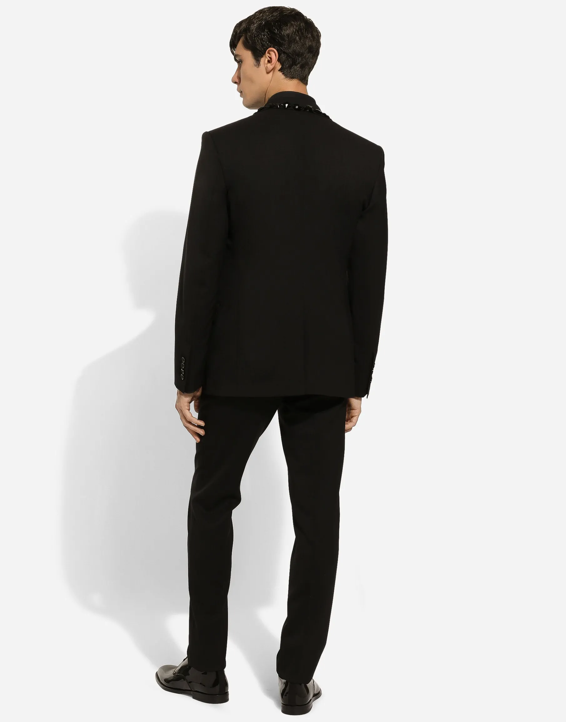 Sicilia single-breasted tuxedo jacket with rhinestones