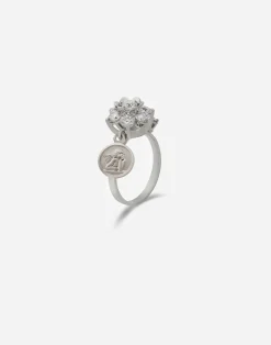 Sicily ring in white gold with diamonds