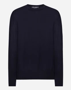 Silk and cashmere round-neck sweater