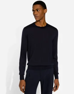 Silk and cashmere round-neck sweater