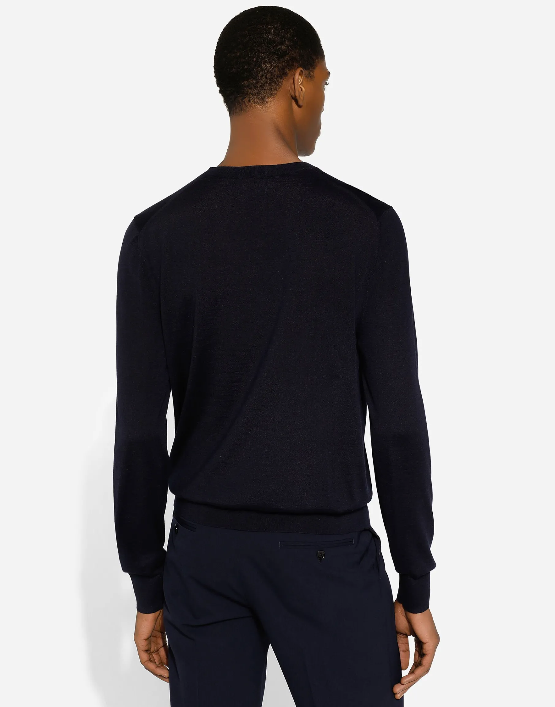 Silk and cashmere round-neck sweater