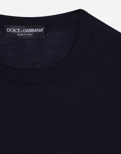 Silk and cashmere round-neck sweater
