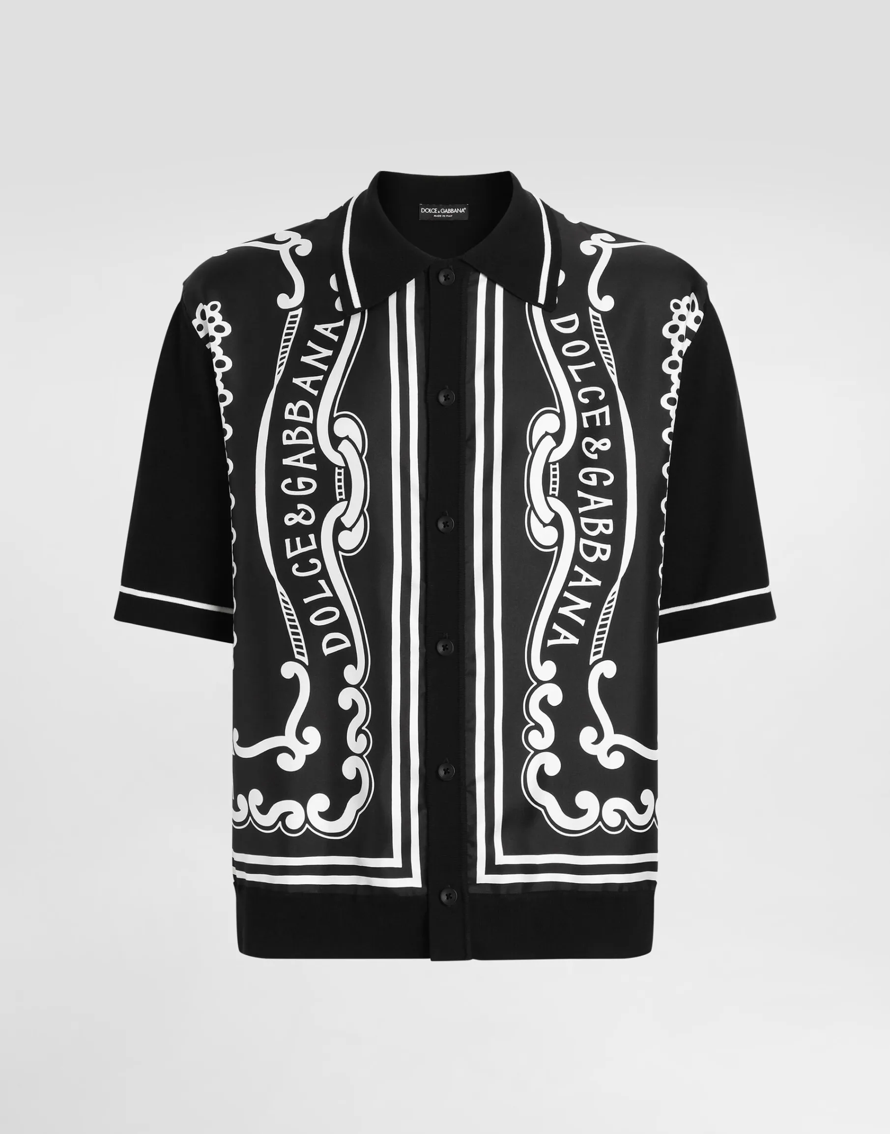 Silk and cotton shirt with bandanna print