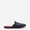 Silk and crocodile mules