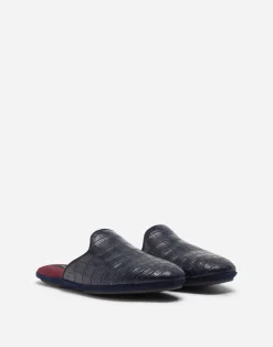 Silk and crocodile mules