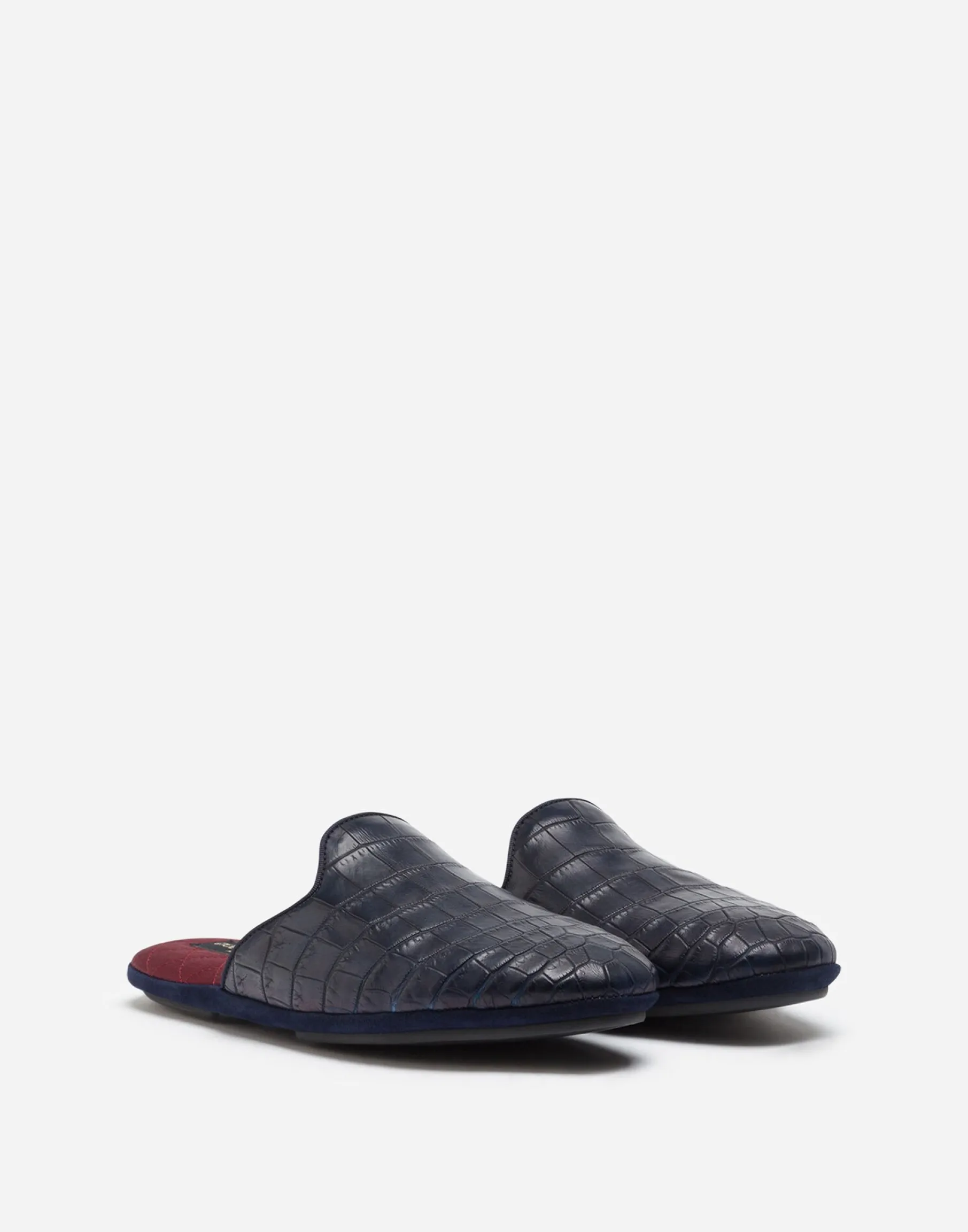 Silk and crocodile mules