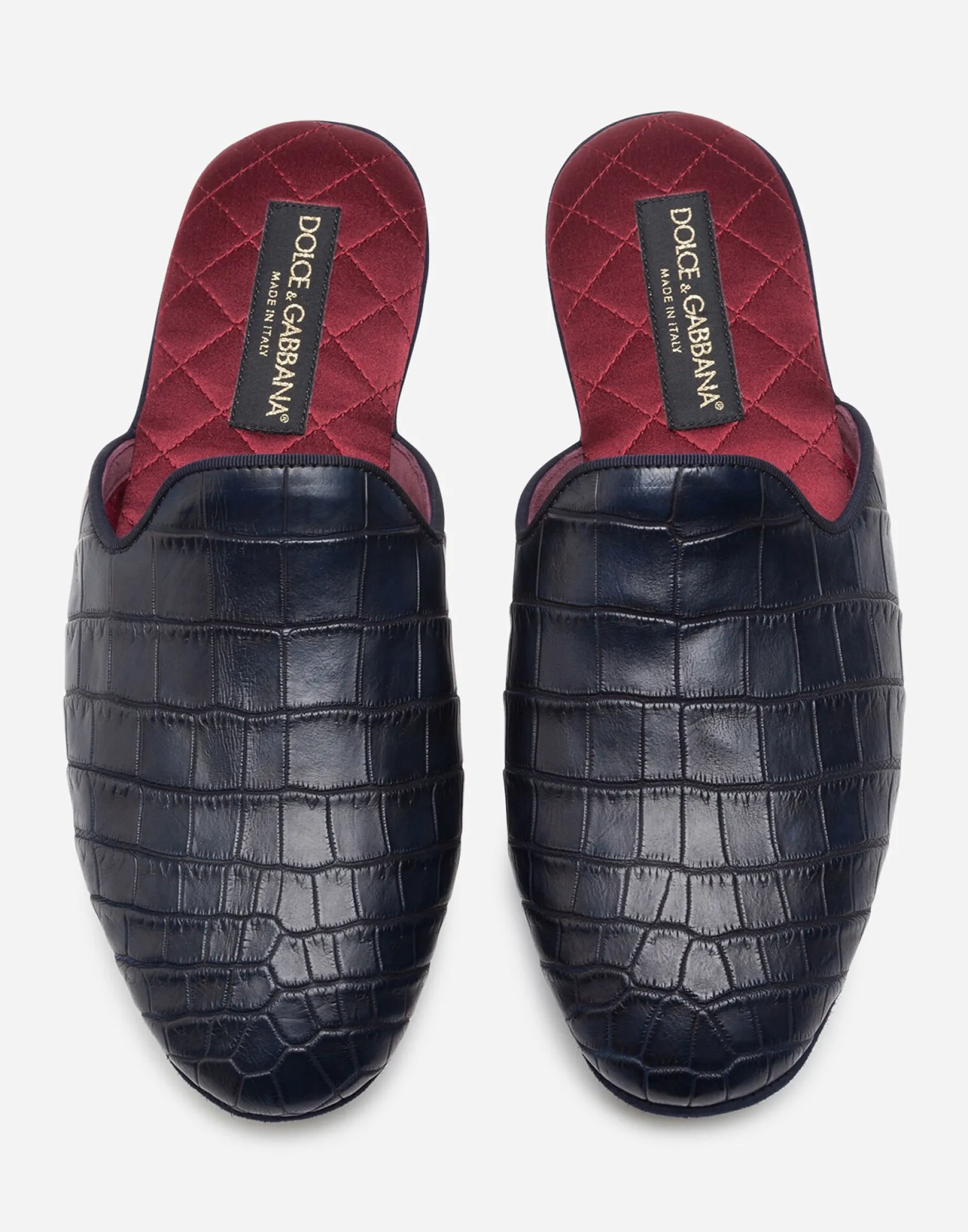 Silk and crocodile mules