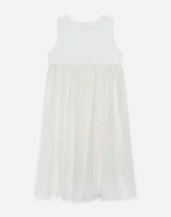 Silk chiffon and lace dress