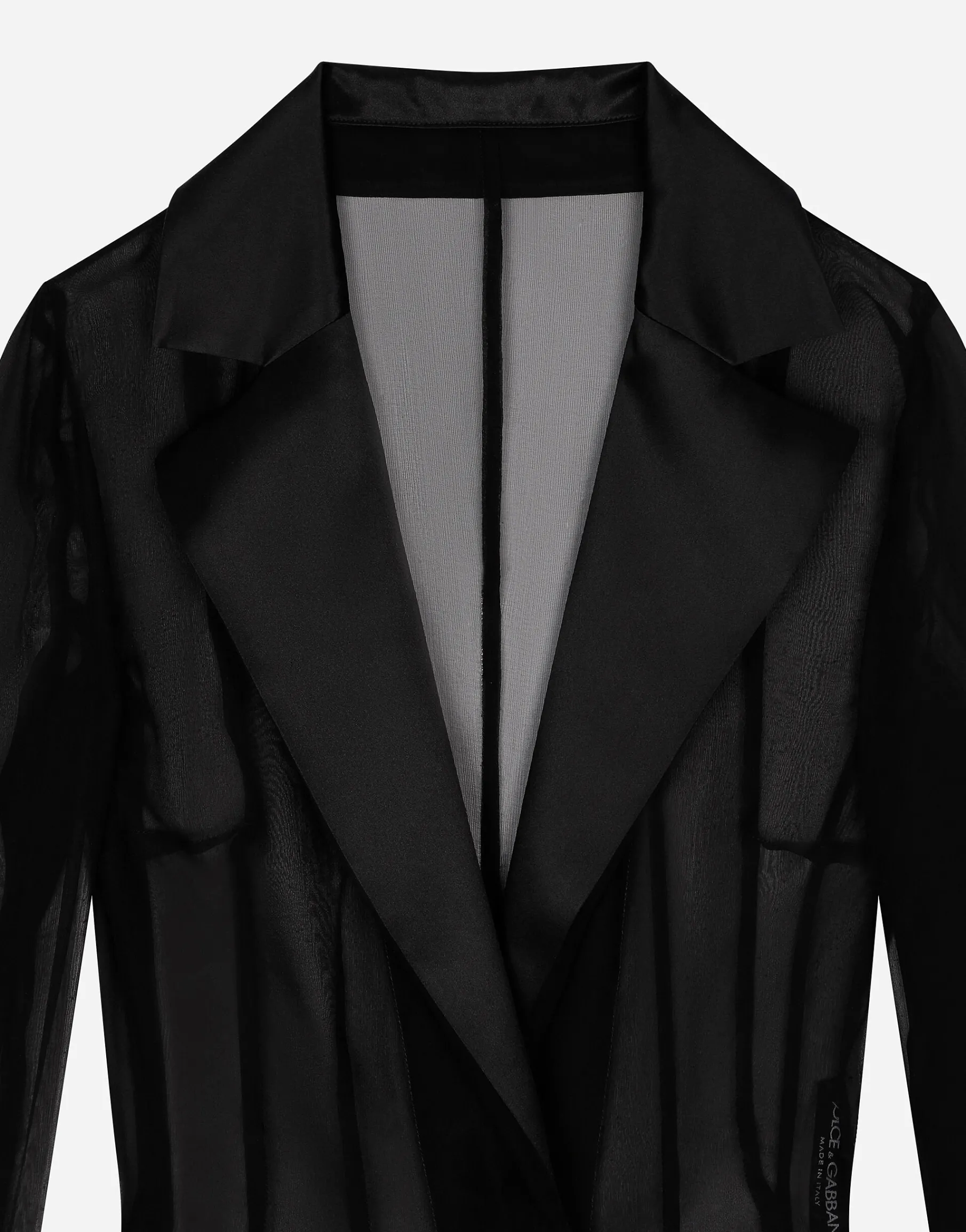 Silk chiffon duster coat