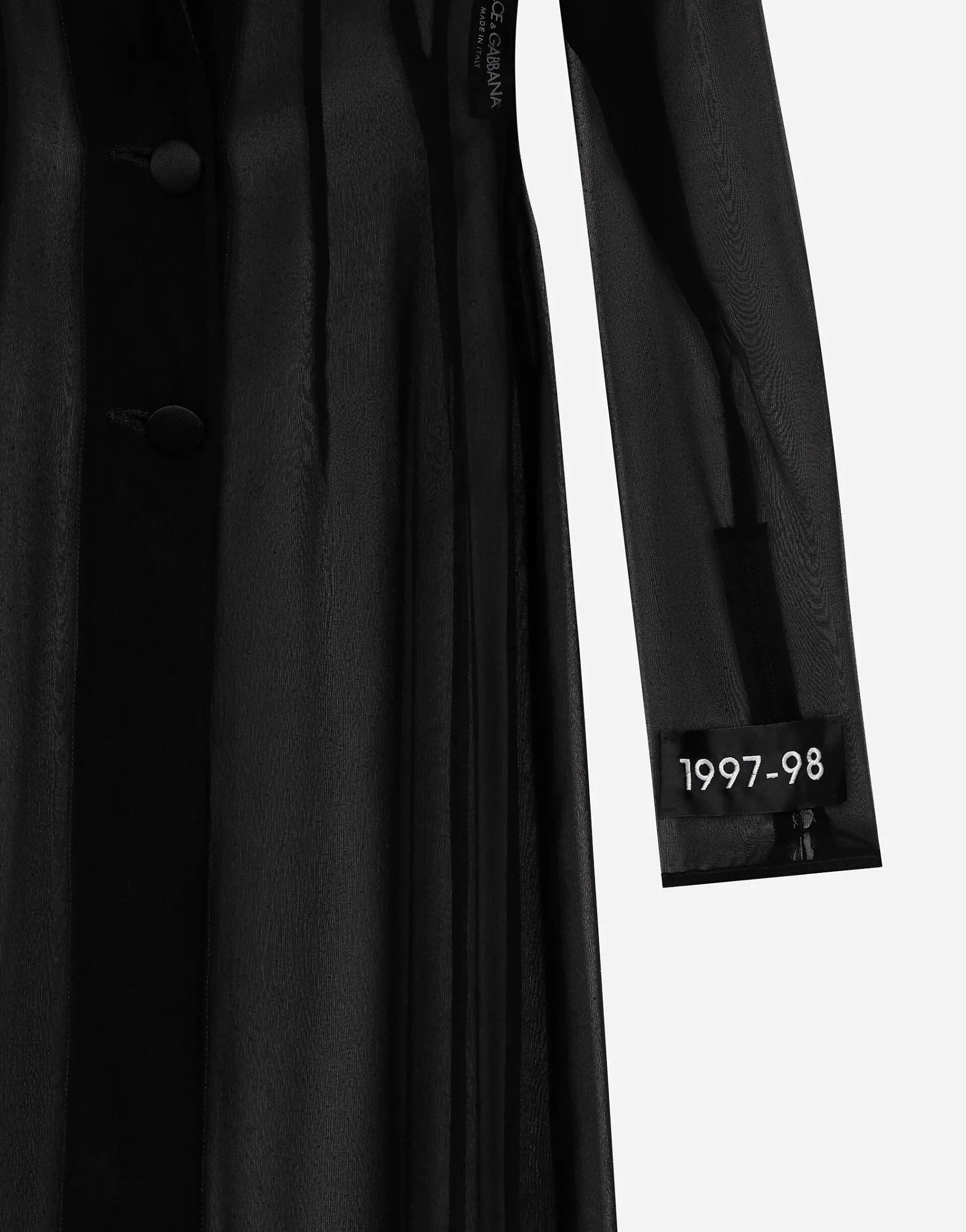 Silk chiffon duster coat