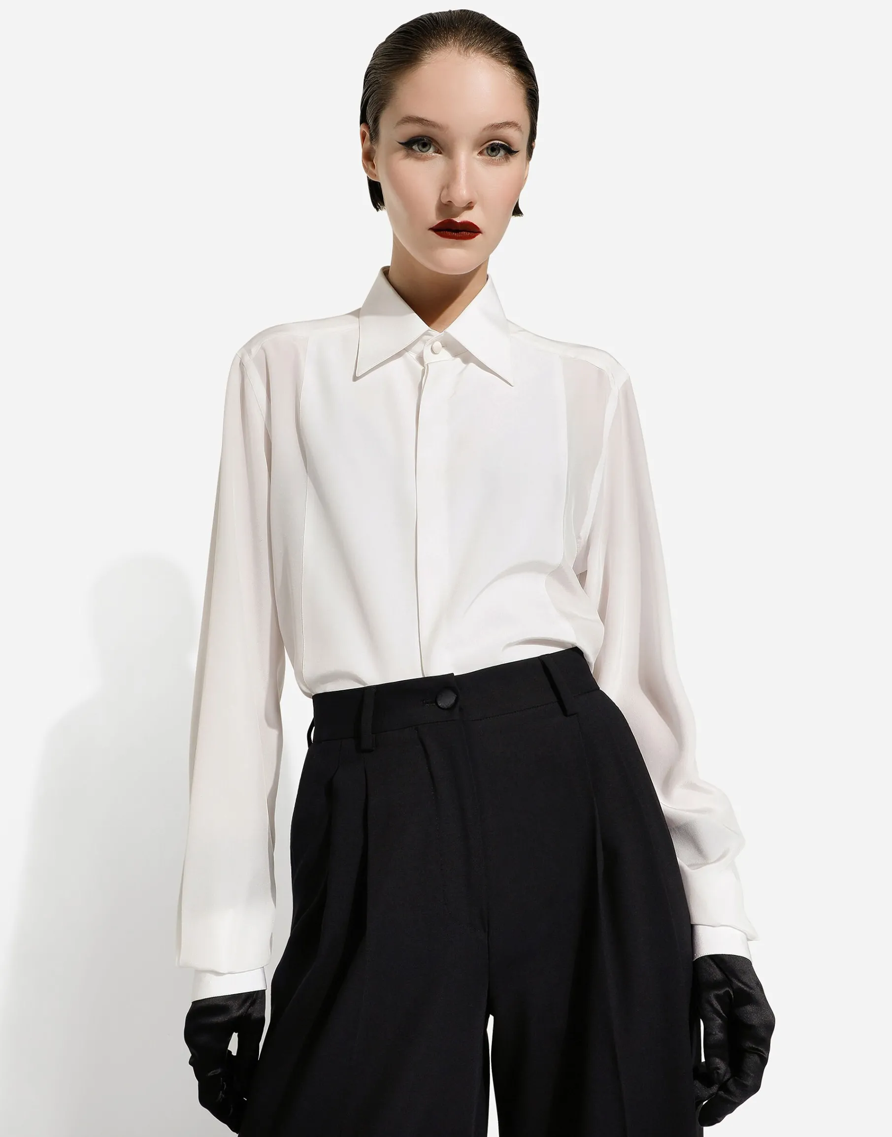 Silk crepe de chine shirt
