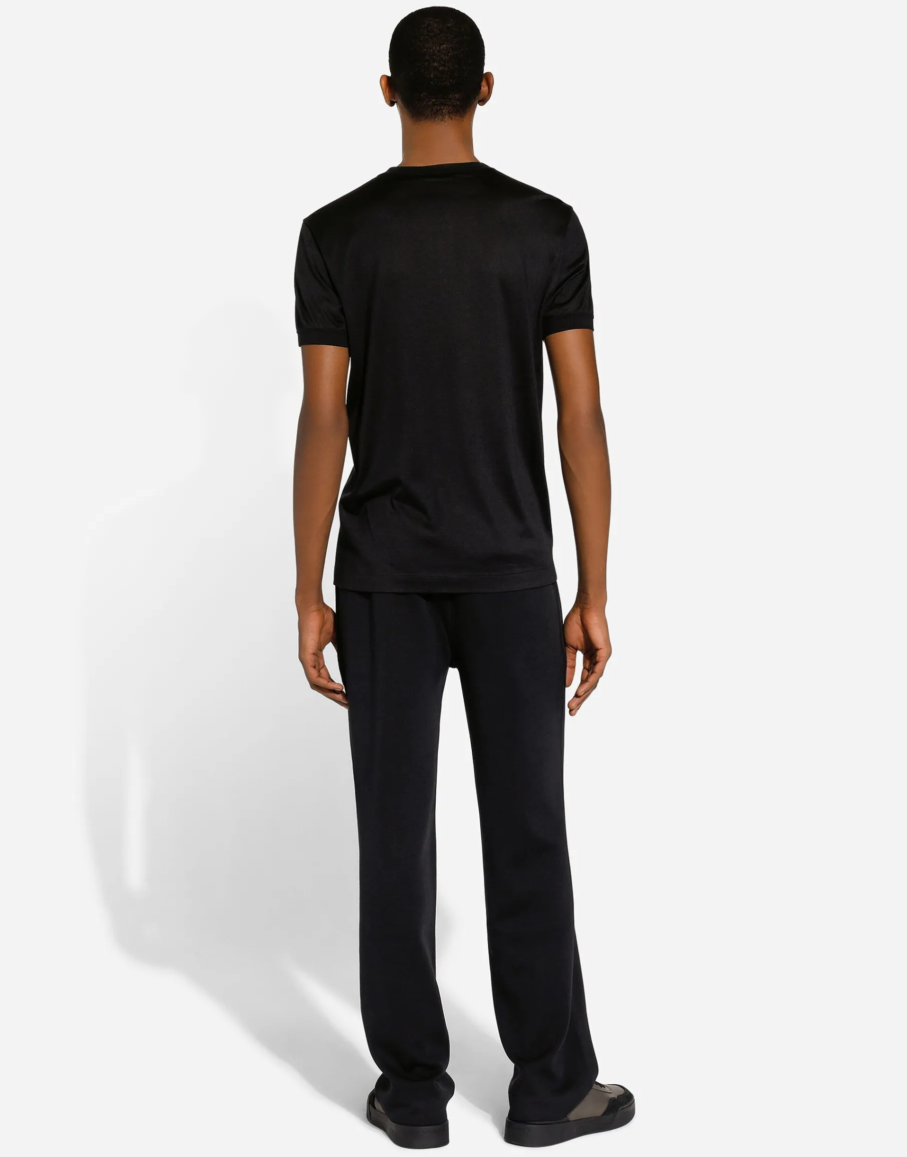 Silk granddad-neck T-shirt