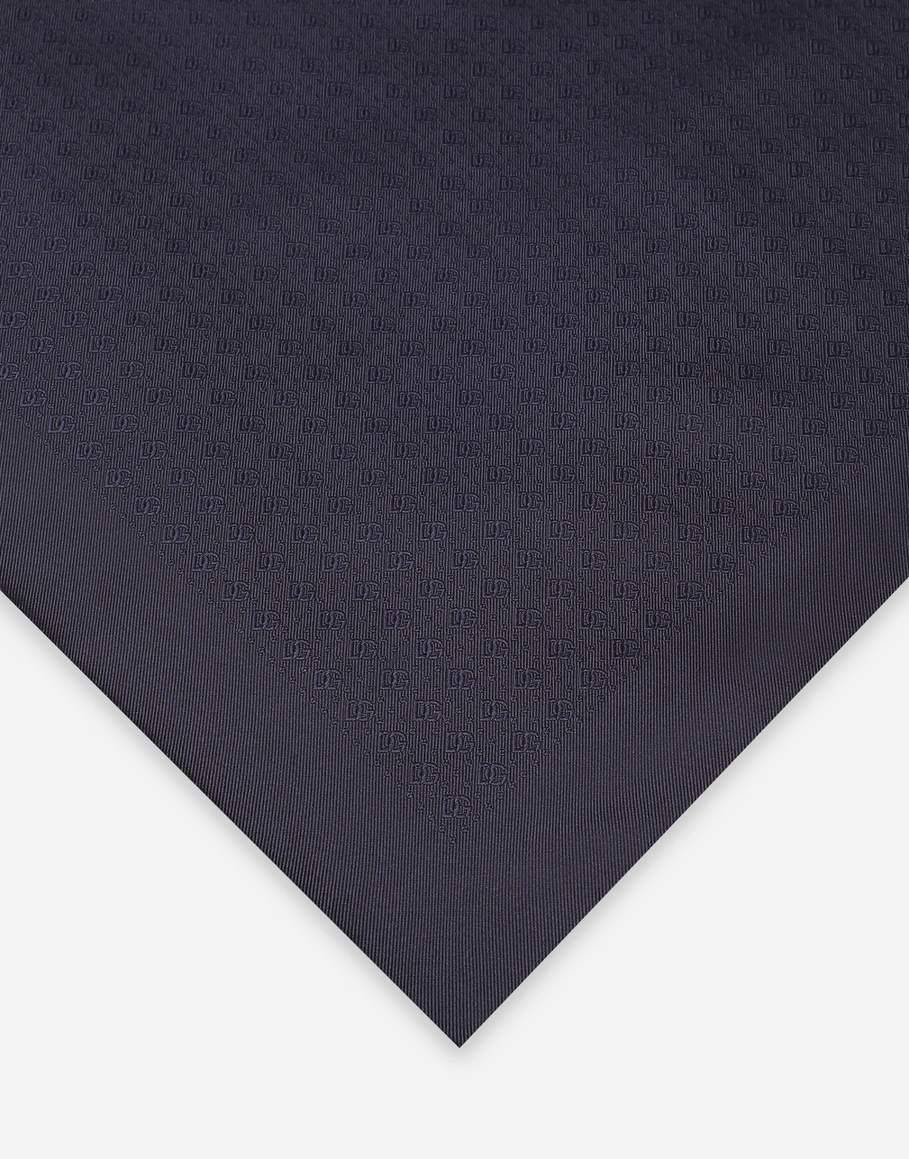 Silk jacquard pocket square with DG logo