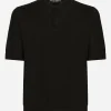 Silk jacquard polo-shirt with DG logo