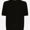 Silk jacquard polo-shirt with DG logo
