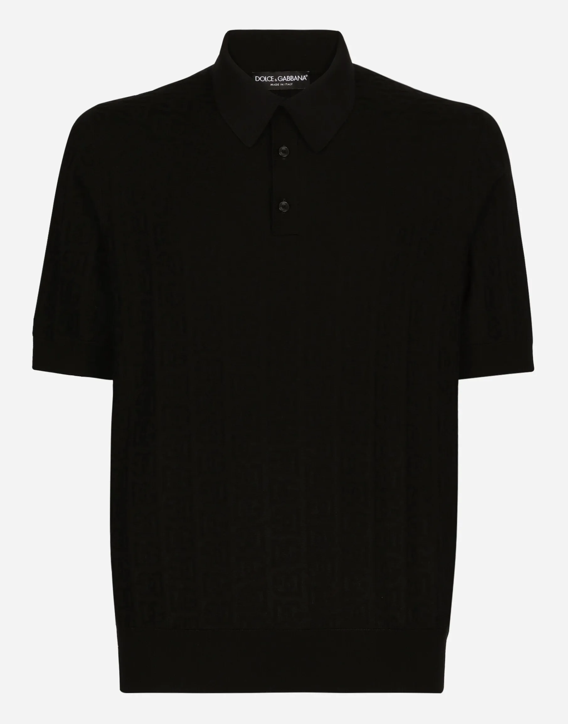 Silk jacquard polo-shirt with DG logo