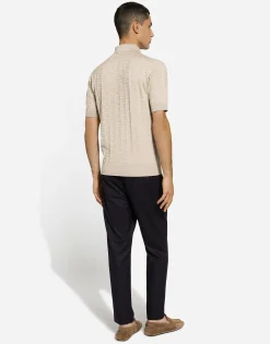 Silk jacquard polo-shirt with DG logo