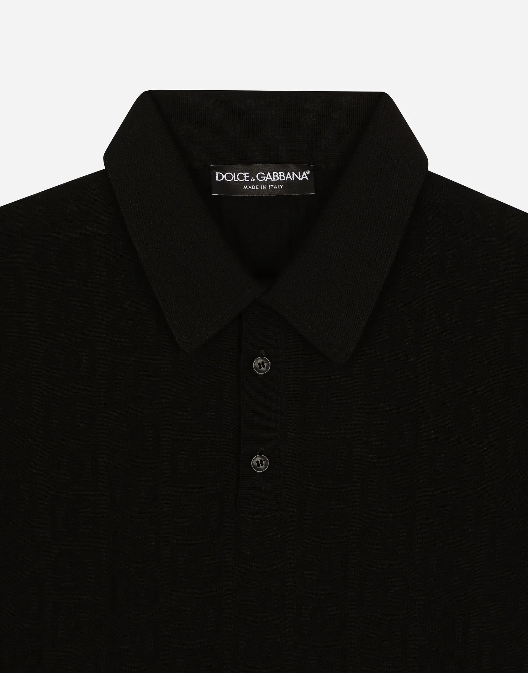Silk jacquard polo-shirt with DG logo