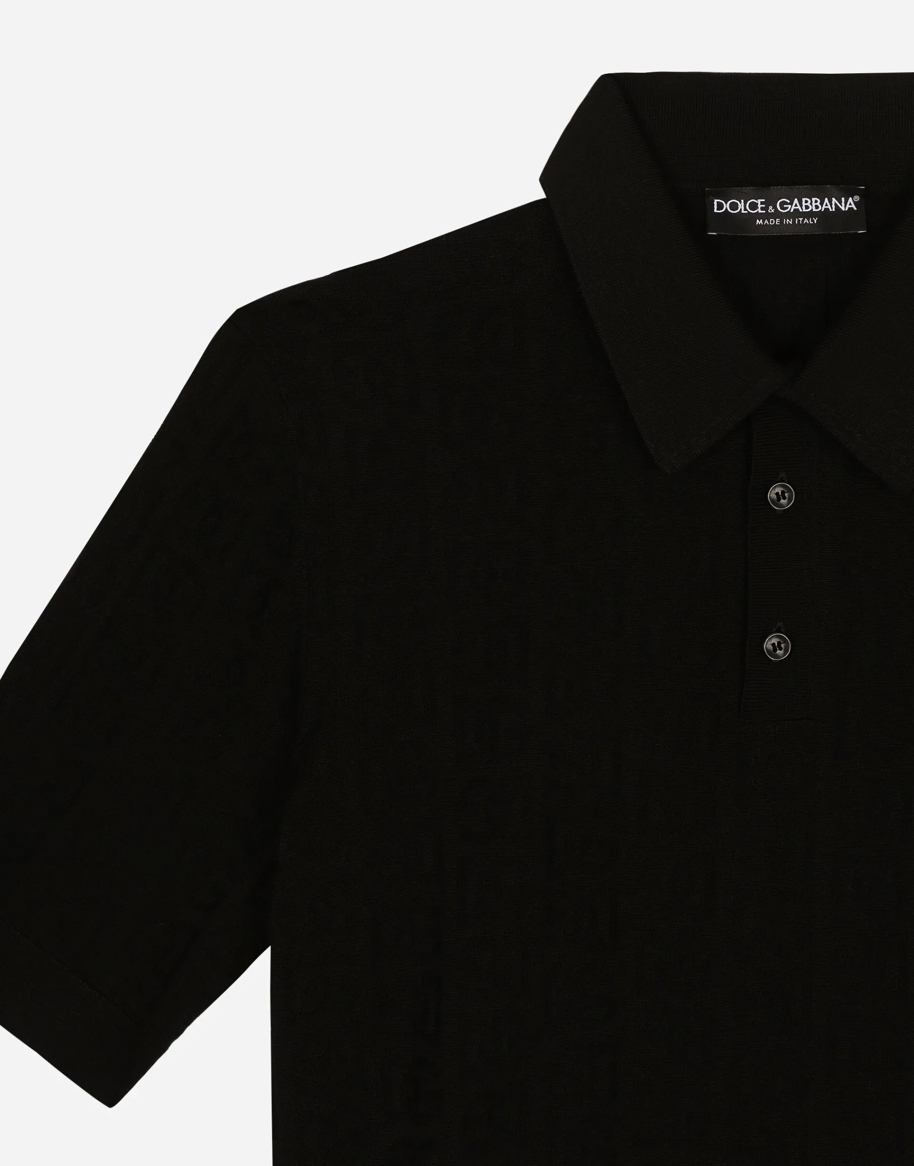 Silk jacquard polo-shirt with DG logo