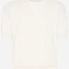 Silk jacquard round-neck sweater with DG logo