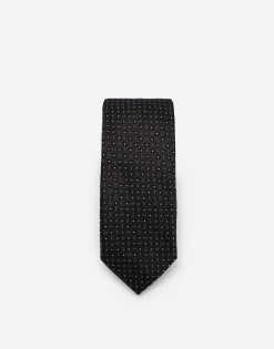 Silk jacquard tie with DG logo