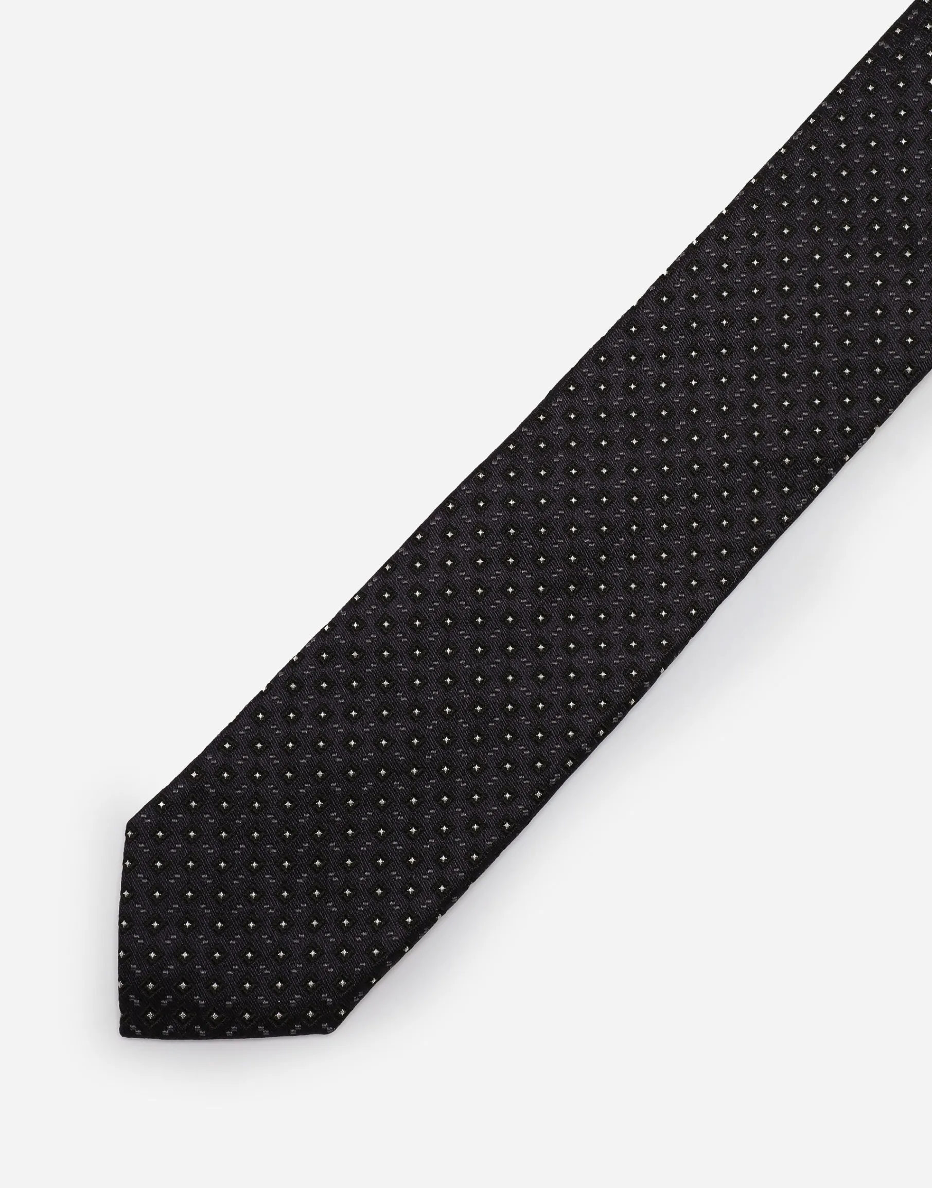 Silk jacquard tie with DG logo