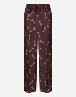 Silk jogging pants