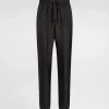 Silk jogging pants with DG embroidered patch