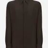 Silk Martini-fit shirt with shirt front